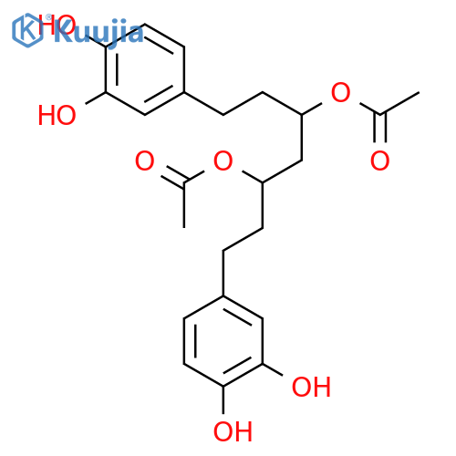 (3S,5S)-3,5-Diacetoxy-1,7-bis(3,4-dihydroxyphenyl)heptane structure