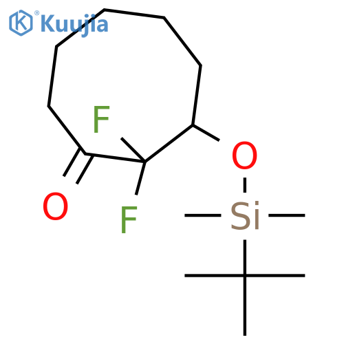 Cyclooctanone, 3-[[(1,1-dimethylethyl)dimethylsilyl]oxy]-2,2-difluoro- structure