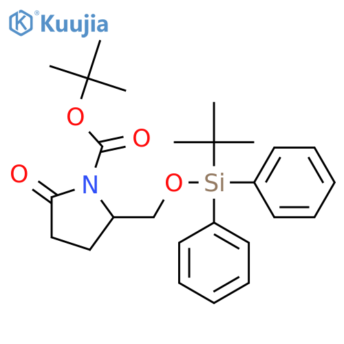 Tert-Butyl (2s)-2-Tert-Butyl(Diphenyl)SilylOxymethyl-5-Oxopyrrolidine-1-Carboxylate structure