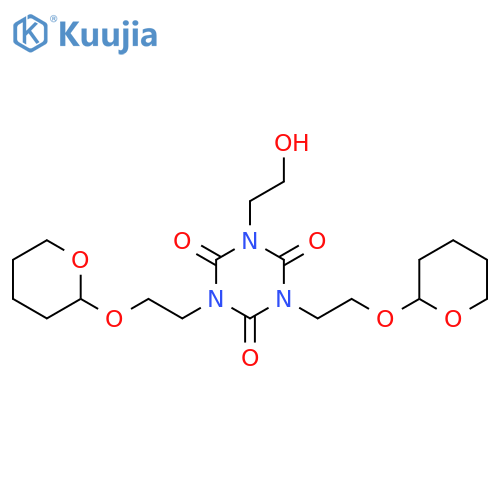 1,3,5-Triazine-2,4,6(1H,3H,5H)-trione, 1-(2-hydroxyethyl)-3,5-bis[2-[(tetrahydro-2H-pyran-2-yl)oxy]ethyl]- structure