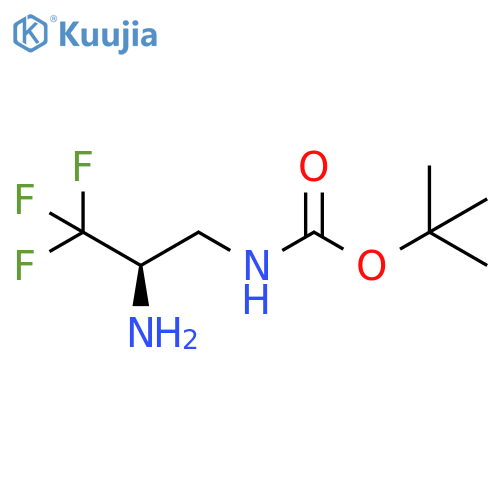 (2R)-(2-Amino-3,3,3-trifluoro-propyl)-carbamic acid tert-butyl ester structure