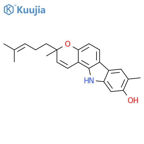 3,8-dimethyl-3-(4-methyl-pent-3-enyl)-3,11-dihydro-pyrano[3,2-a]carbazol-9-ol structure
