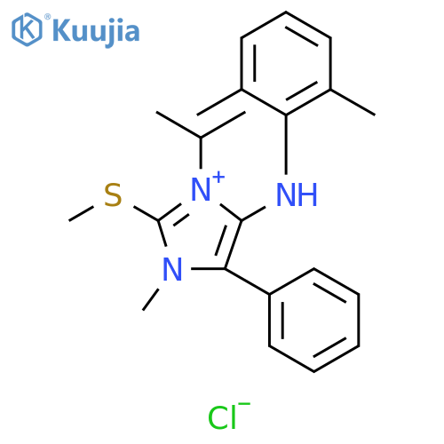 1H-Imidazolium, 4-[(2,6-dimethylphenyl)amino]-1-methyl-3-(1-methylethyl)-2-(methylthio)-5-phenyl-, chloride (1:1) structure