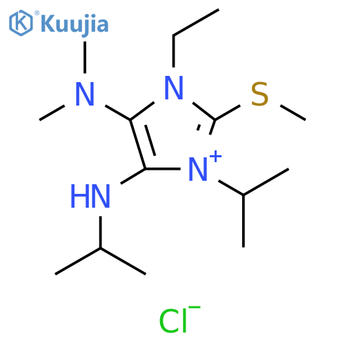 1H-Imidazolium,4-(dimethylamino)-3-ethyl-1-(1-methylethyl)-5-[(1-methylethyl)amino]-2-(methylthio)-, chloride structure