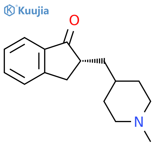 1H-Inden-1-one, 2,3-dihydro-2-[(1-methyl-4-piperidinyl)methyl]-, (R)- structure
