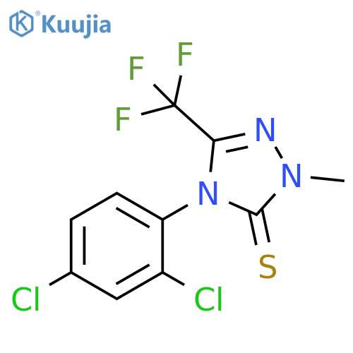 3H-1,2,4-Triazole-3-thione,4-(2,4-dichlorophenyl)-2,4-dihydro-2-methyl-5-(trifluoromethyl)- structure
