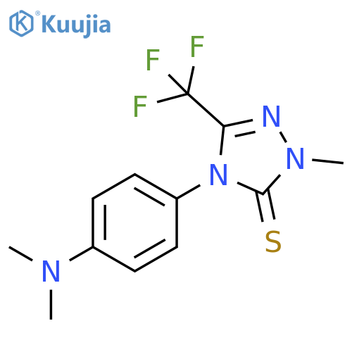 3H-1,2,4-Triazole-3-thione,4-[4-(dimethylamino)phenyl]-2,4-dihydro-2-methyl-5-(trifluoromethyl)- structure