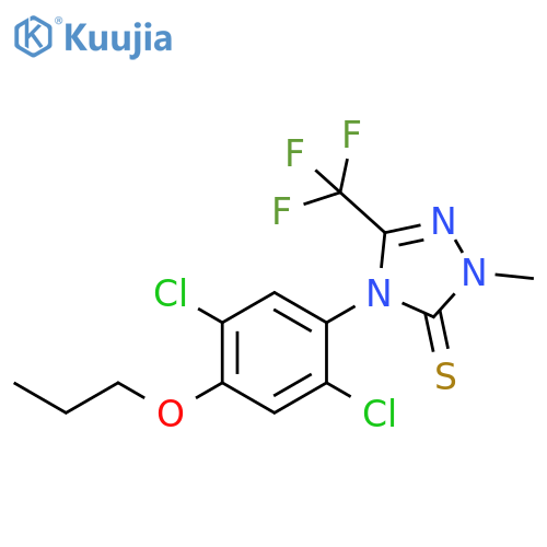3H-1,2,4-Triazole-3-thione,4-(2,5-dichloro-4-propoxyphenyl)-2,4-dihydro-2-methyl-5-(trifluoromethyl)- structure