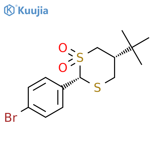 1,3-Dithiane, 2-(4-bromophenyl)-5-(1,1-dimethylethyl)-, 1,1-dioxide, cis- structure
