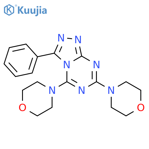 1,2,4-Triazolo[4,3-a][1,3,5]triazine,5,7-di-4-morpholinyl-3-phenyl- structure