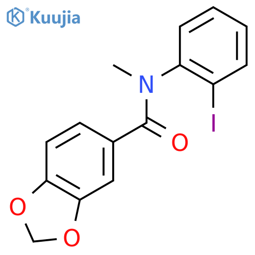1,3-Benzodioxole-5-carboxamide, N-(2-iodophenyl)-N-methyl- structure