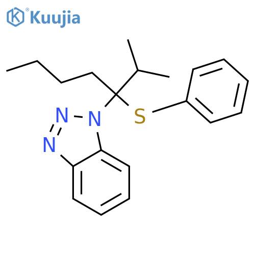 1H-Benzotriazole, 1-[1-(1-methylethyl)-1-(phenylthio)pentyl]- structure