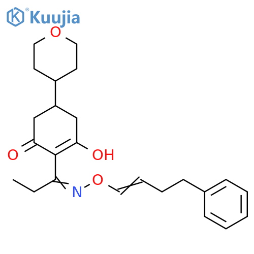 2-Cyclohexen-1-one,3-hydroxy-2-[1-[[(4-phenyl-1-butenyl)oxy]imino]propyl]-5-(tetrahydro-2H-pyran-4-yl)- structure