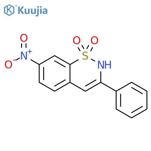 2H-1,2-Benzothiazine, 7-nitro-3-phenyl-, 1,1-dioxide structure