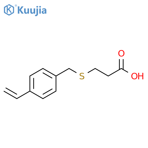 Propanoic acid, 3-[[(4-ethenylphenyl)methyl]thio]- structure