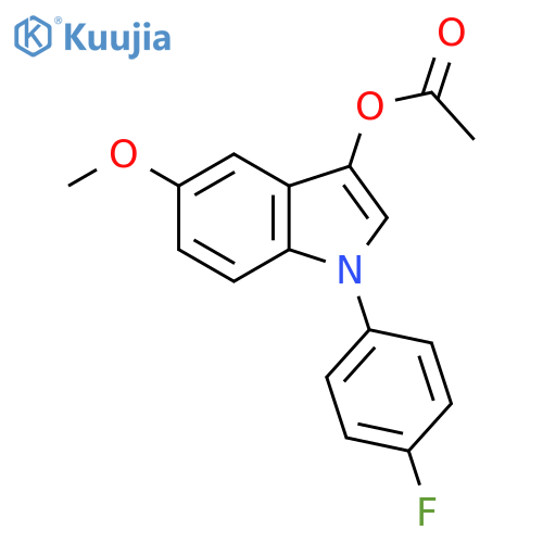 1H-Indol-3-ol, 1-(4-fluorophenyl)-5-methoxy-, 3-acetate structure