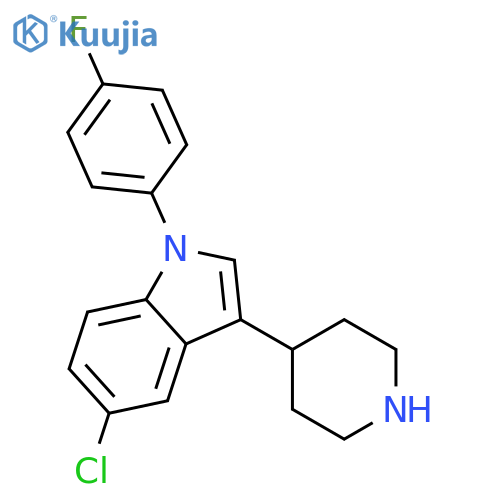 5-Chloro-1-(4-fluorophenyl)-3-(piperidin-4-yl)-1H-indole structure