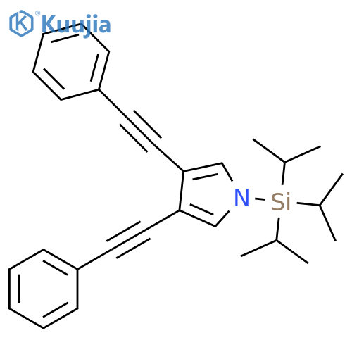 1H-Pyrrole, 3,4-bis(phenylethynyl)-1-[tris(1-methylethyl)silyl]- structure