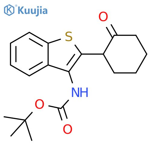 Carbamic acid, [2-(2-oxocyclohexyl)benzo[b]thien-3-yl]-,1,1-dimethylethyl ester structure
