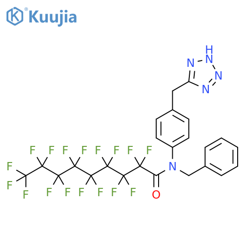 Nonanamide,2,2,3,3,4,4,5,5,6,6,7,7,8,8,9,9,9-heptadecafluoro-N-(phenylmethyl)-N-[4-(1H-tetrazol-5-ylmethyl)phenyl]- structure