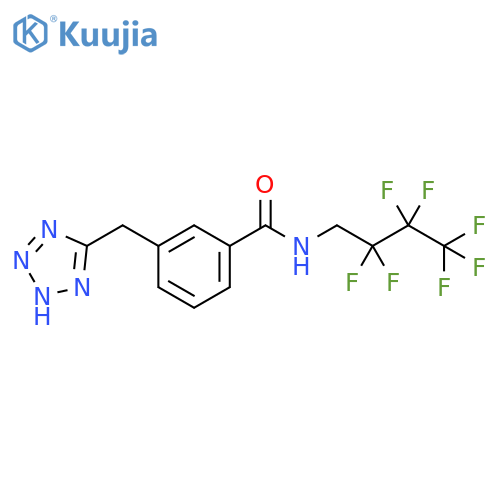 Benzamide,N-(2,2,3,3,4,4,4-heptafluorobutyl)-3-(1H-tetrazol-5-ylmethyl)- structure