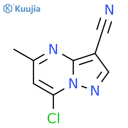 7-chloro-5-methylpyrazolo1,5-apyrimidine-3-carbonitrile structure