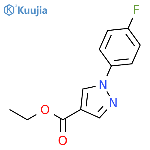 Ethyl 1-(4-fluorophenyl)-1H-pyrazole-4-carboxylate structure