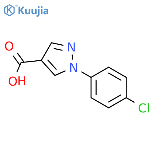 1-(4-chlorophenyl)-1H-pyrazole-4-carboxylic acid structure
