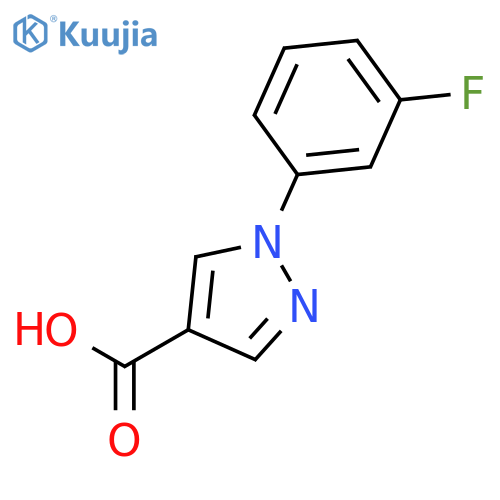 1-(3-fluorophenyl)-1H-pyrazole-4-carboxylic acid structure