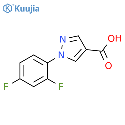 1-(2,4-difluorophenyl)-1H-pyrazole-4-carboxylic acid structure
