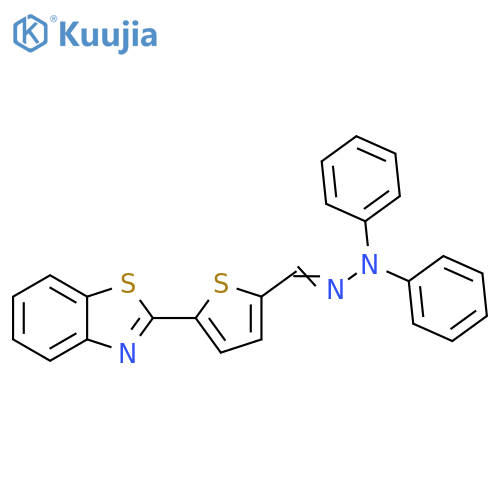2-Thiophenecarboxaldehyde, 5-(2-benzothiazolyl)-, diphenylhydrazone structure