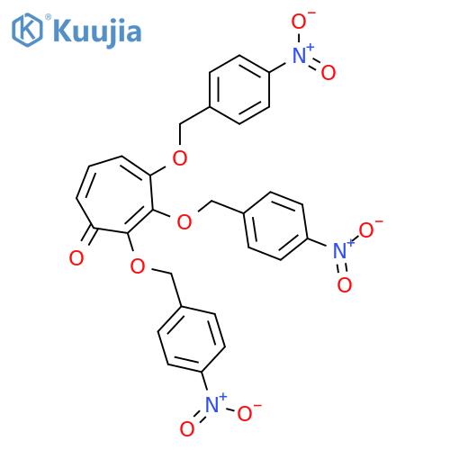 2,4,6-Cycloheptatrien-1-one, 2,3,4-tris[(4-nitrophenyl)methoxy]- structure