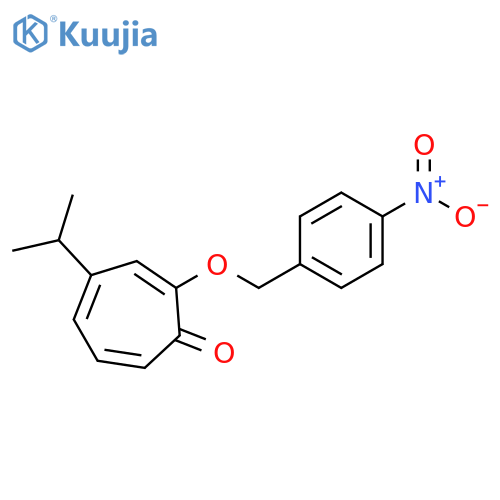 2,4,6-Cycloheptatrien-1-one,4-(1-methylethyl)-2-[(4-nitrophenyl)methoxy]- structure