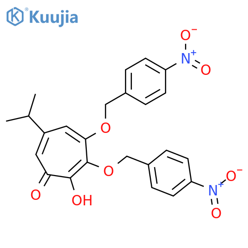 2,4,6-Cycloheptatrien-1-one,2-hydroxy-6-(1-methylethyl)-3,4-bis[(4-nitrophenyl)methoxy]- structure