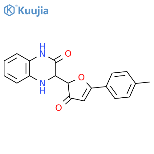 2(1H)-Quinoxalinone,3-[2,3-dihydro-5-(4-methylphenyl)-3-oxo-2-furanyl]-3,4-dihydro- structure