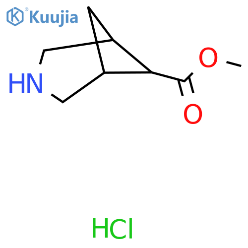 methyl 3-azabicyclo[3.1.1]heptane-6-carboxylate;hydrochloride structure