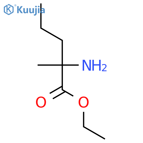 Ethyl 2-amino-2-methylpentanoate structure