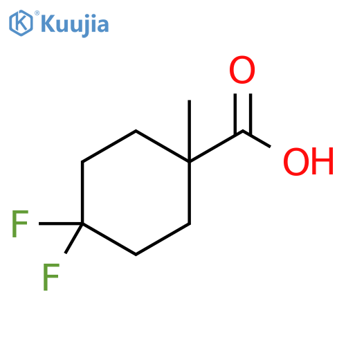 4,4-difluoro-1-methylcyclohexane-1-carboxylic acid structure