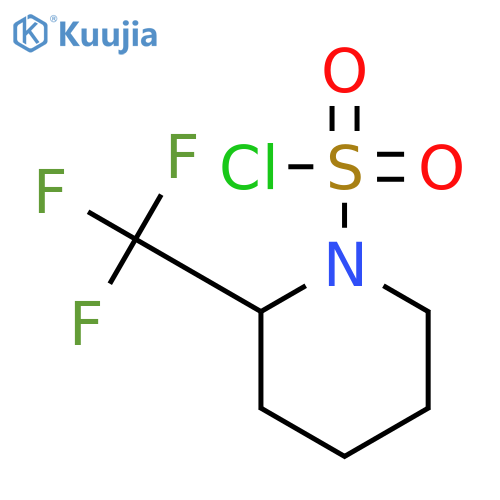 2-(trifluoromethyl)piperidine-1-sulfonyl chloride structure