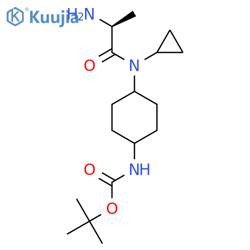 {4-[((S)-2-Amino-propionyl)-cyclopropyl-amino]-cyclohexyl}-carbamic acid tert-butyl ester structure