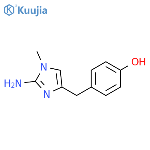Phenol,4-[(2-amino-1-methyl-1H-imidazol-4-yl)methyl]- structure
