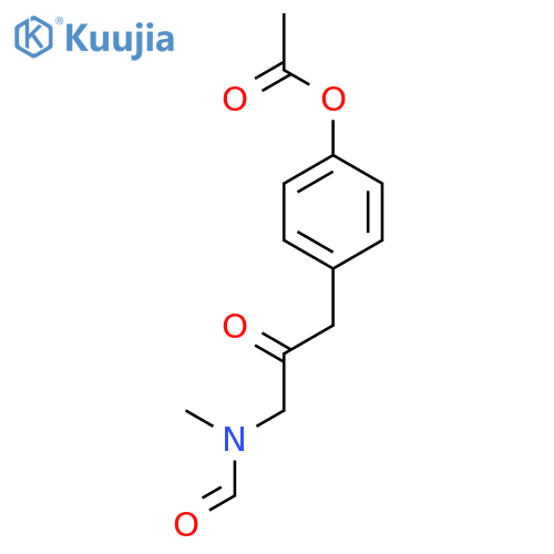 Formamide, N-[3-[4-(acetyloxy)phenyl]-2-oxopropyl]-N-methyl- structure