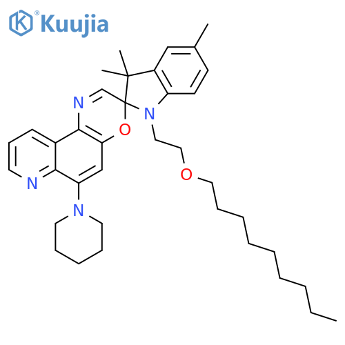 Spiro[2H-indole-2,3'-[3H]pyrido[3,2-f][1,4]benzoxazine],1,3-dihydro-3,3,5-trimethyl-1-[2-(nonyloxy)ethyl]-6'-(1-piperidinyl)- structure