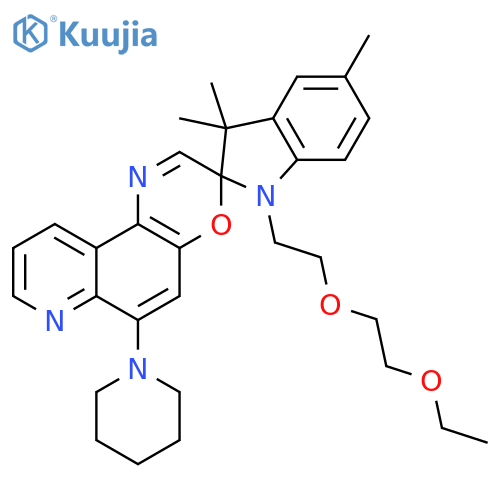 Spiro[2H-indole-2,3'-[3H]pyrido[3,2-f][1,4]benzoxazine],1-[2-(2-ethoxyethoxy)ethyl]-1,3-dihydro-3,3,5-trimethyl-6-(1-piperidinyl)- structure