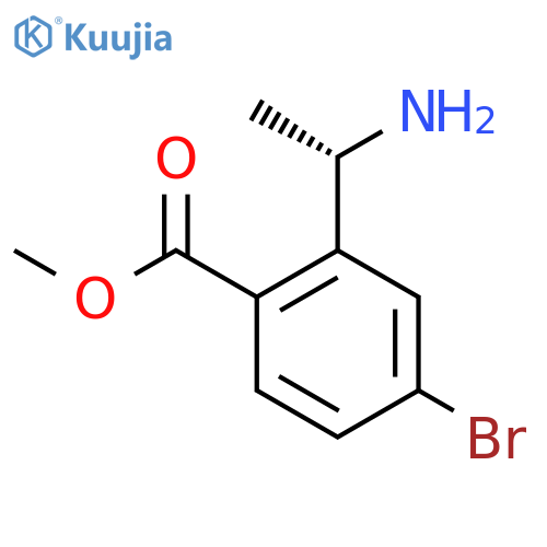 (S)-2-(1-Amino-ethyl)-4-bromo-benzoic acid methyl ester structure