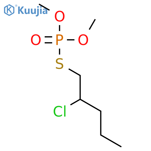Phosphorothioic acid, S-(2-chloropentyl) O,O-dimethyl ester structure