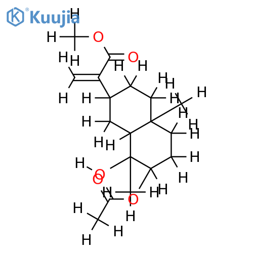 3alpha-acetoxy-4alpha-hydroxy-11(13)-eudesmen-12-oic acid methyl ester structure