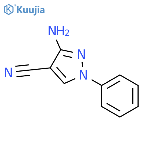3-Amino-1-phenyl-1H-pyrazole-4-carbonitrile structure