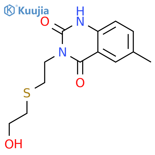 2,4(1H,3H)-Quinazolinedione, 3-[2-[(2-hydroxyethyl)thio]ethyl]-6-methyl- structure