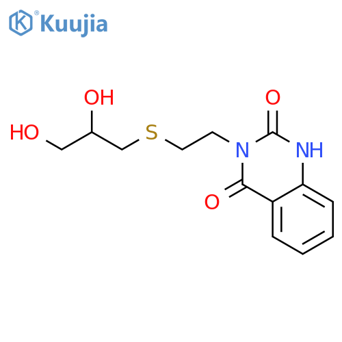 2,4(1H,3H)-Quinazolinedione, 3-[2-[(2,3-dihydroxypropyl)thio]ethyl]- structure